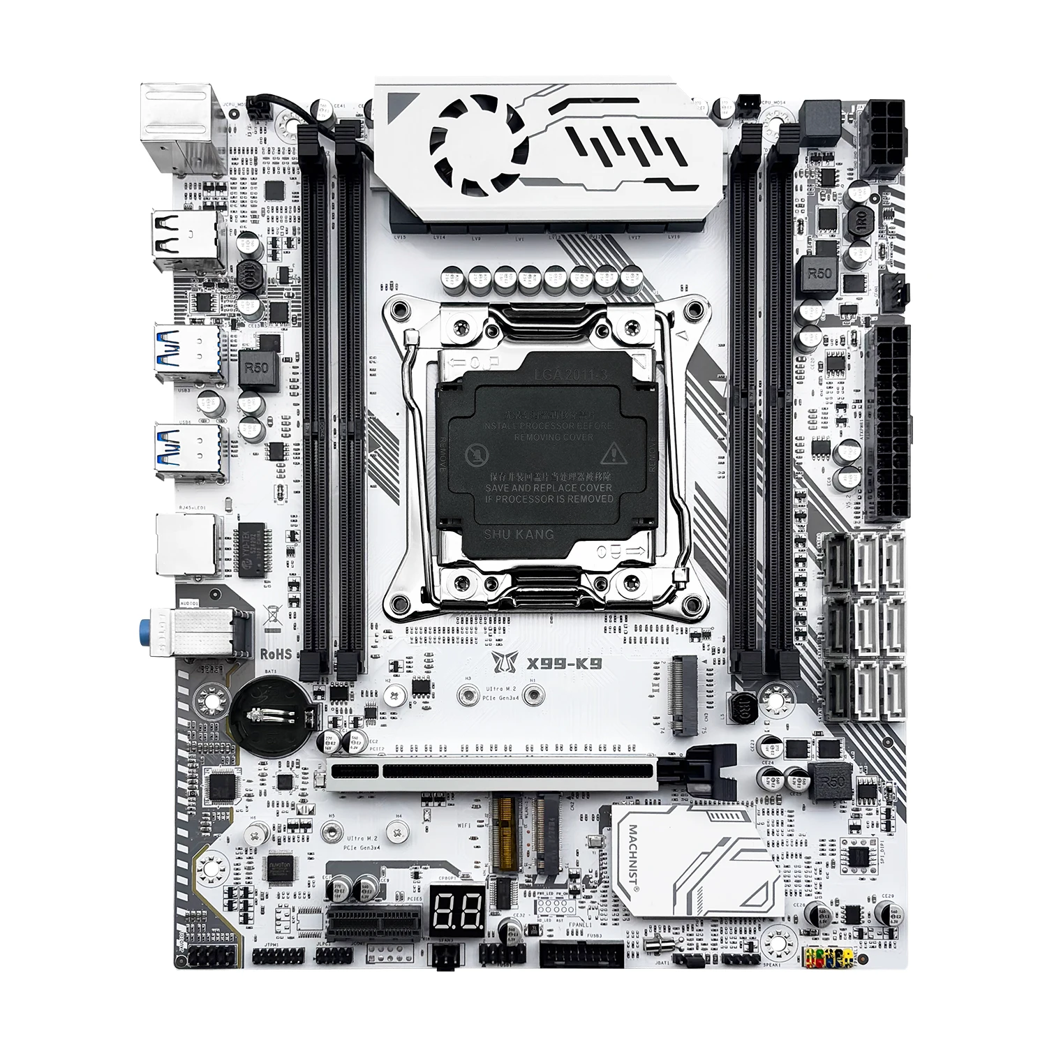 Machinist K9 con placa base TPM2.0 X99 LGA2011-3 compatible con Intel Xeon E5 2667 2650 V4V3 CPU DDR4 ECC con M-ATX de escritorio NVME M.2 - imagen 5