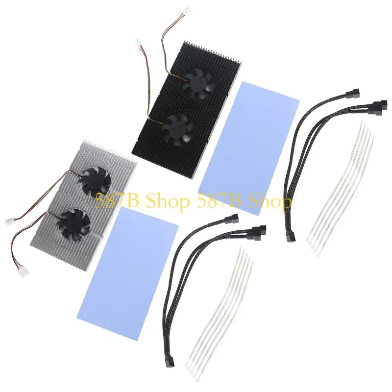 587B High Performance Dual Fans PWM Refresión GPU Backplane Backplane Radiador para juegos GeForce 3070 3090 3080 Tarjetas