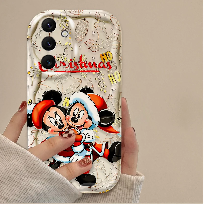 Funda navideña Mickey Minnie 3D Wave para Samsung Galaxy A54 A34 A24 A14 A13 A53 A33 A73 A23 A52 A52S A32 A22 A12 A51 A71 Funda - imagen 2