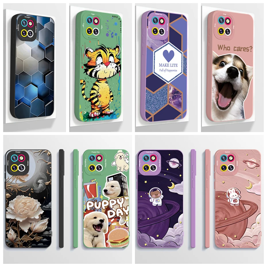 Funda de teléfono para Samsung Galaxy Note 10 Lite, carcasa trasera de silicona líquida de protección completa estética