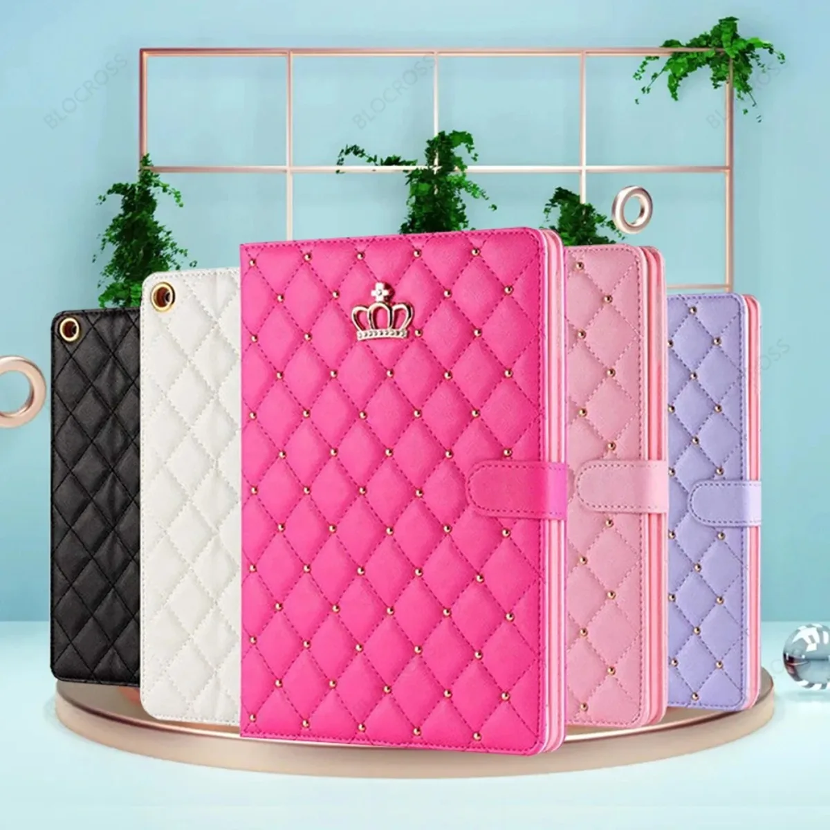 Funda para IPad 10.a generación Pro11 Air11 A16 Air5 IPad 10,2 mini6 7 Funda inteligente con soporte de piel de cordero para iPad Air1 2 5a 6a generación 9,7" - imagen 2