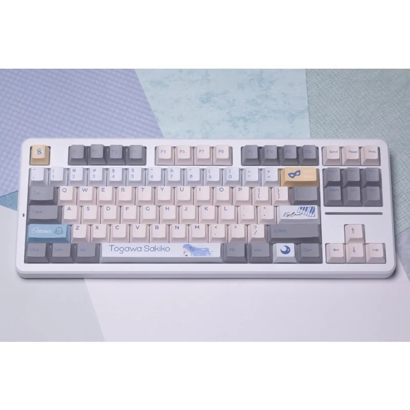 Juego de teclas con tema azul MyGo Mujica, sublimación PBT, teclas originales personalizadas hechas a mano para teclado mecánico, accesorios de regalo - imagen 2