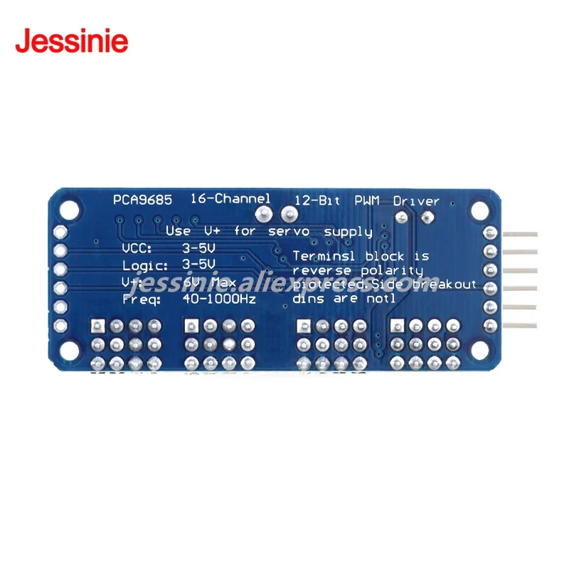 PCA9685A PCA9685 Módulo de placa de expansión de servocontrolador PWM de 16 canales 12 bits 3-5V 40-1000Hz MCU Placa de Control de interfaz I2C - imagen 3