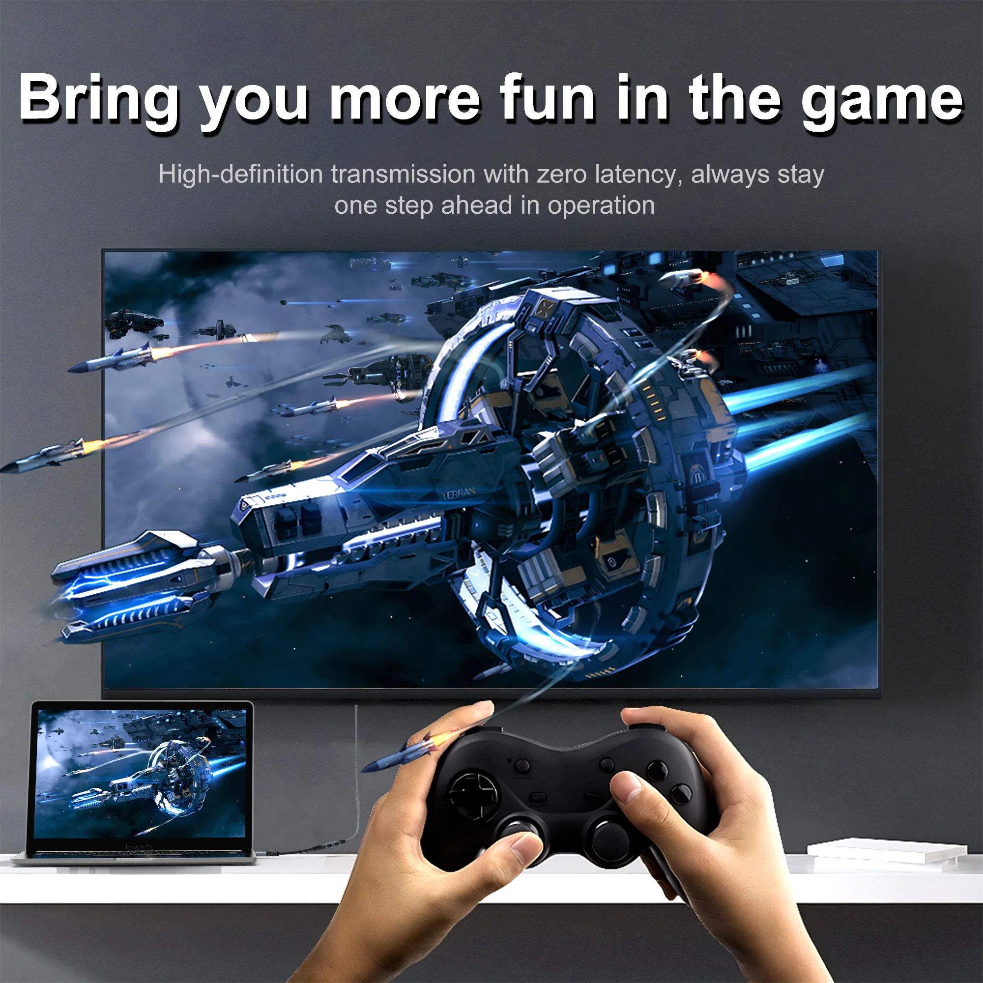 Cable de extensión HDMI 2,1, 8K, HDMI 2,1, extensión macho a hembra, 8K @ 60Hz, 4K @ 120Hz para HDTV RTX PS5, Xbox, HDR, vídeo, PC y portátil - imagen 5