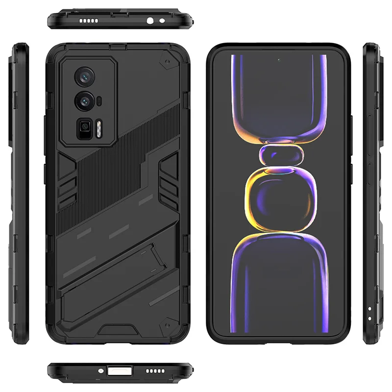 Funda para Xiaomi Poco F5 Pro, carcasa a prueba de golpes, soporte trasero, parachoques para teléfono - imagen 3