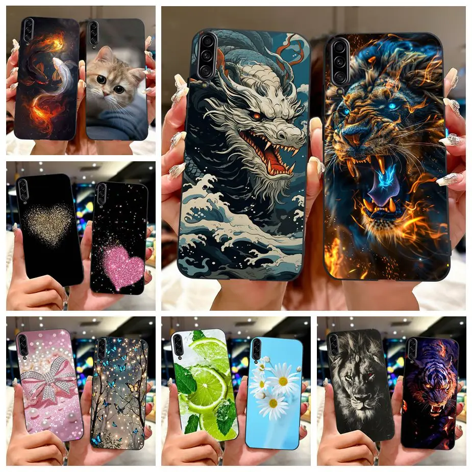 Para Samsung Galaxy A90 5G funda SM-A908B Cool Dragon pintado funda suave delgada funda de teléfono para Samsung A90 A 90 5G funda trasera Fundas
