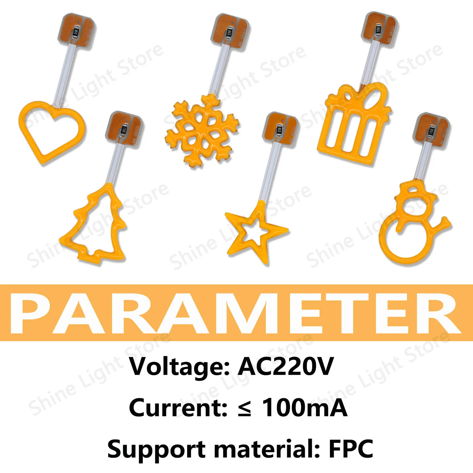 Lámpara LED decorativa creativa con forma de letra AC220V, bombilla Edison, fuente de luz COB, lámpara de ambiente, Navidad, boda, blanco cálido, bricolaje - imagen 4