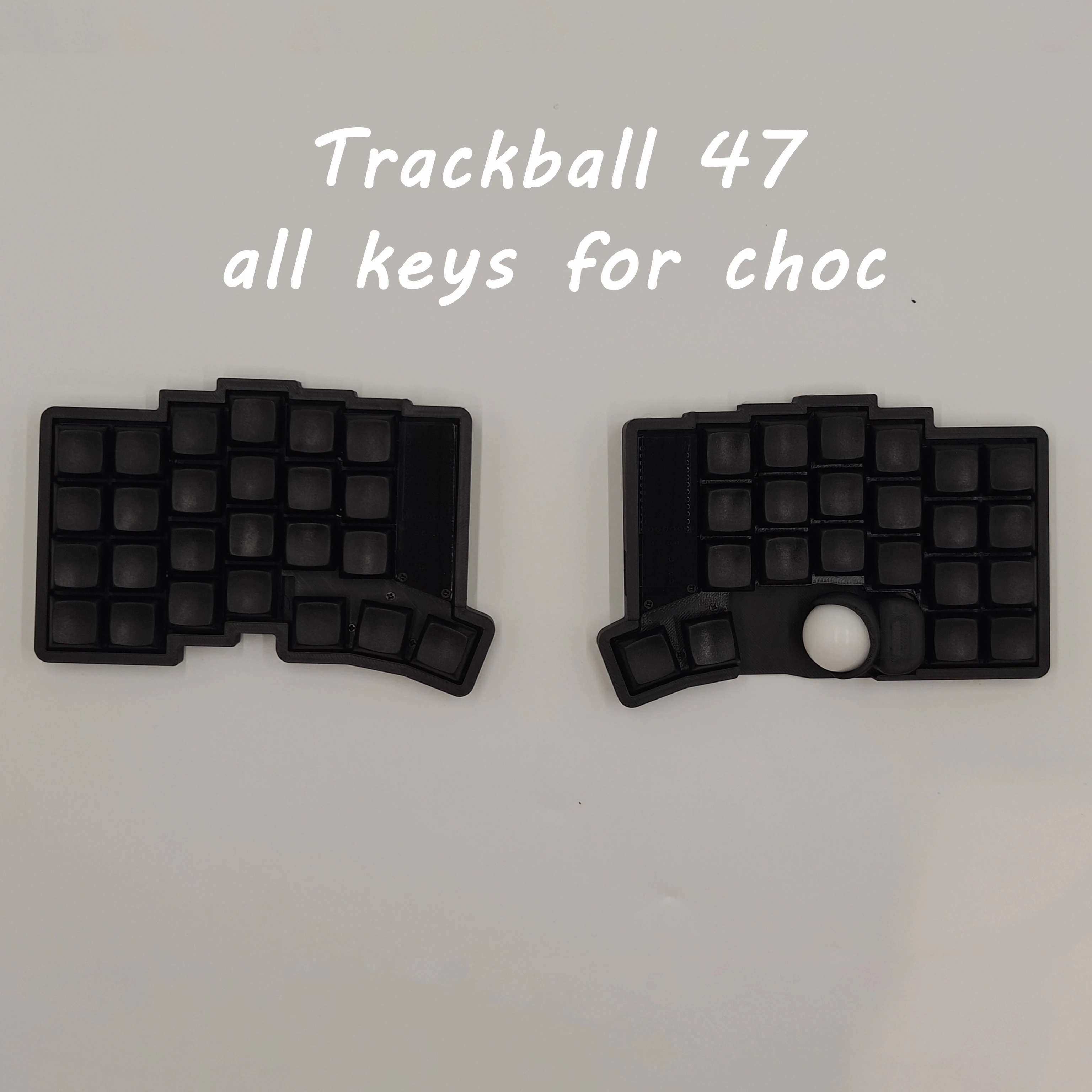 Trackball 39/44/47/61 Kit de teclado dividido de perfil bajo RP2040 Kit de teclado dividido compatible con VIAL ergonómico personalizado regalos para jugadores de PC - imagen 4