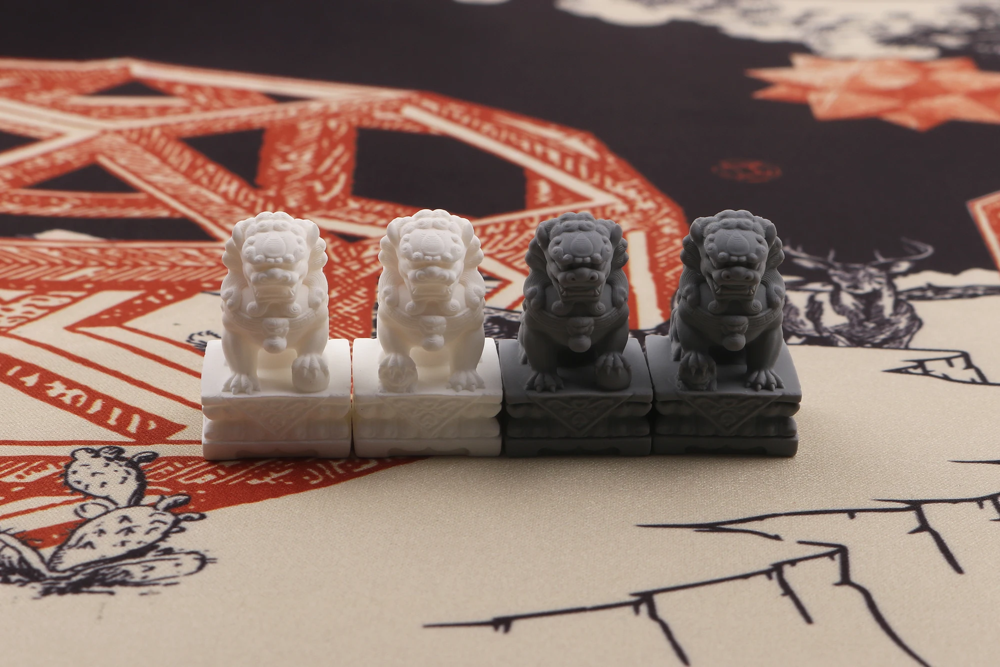 Teclas de resina de león de piedra en relieve 3D ESC, teclas blancas y grises para interruptor MX, Teclado mecánico personalizado - imagen 5