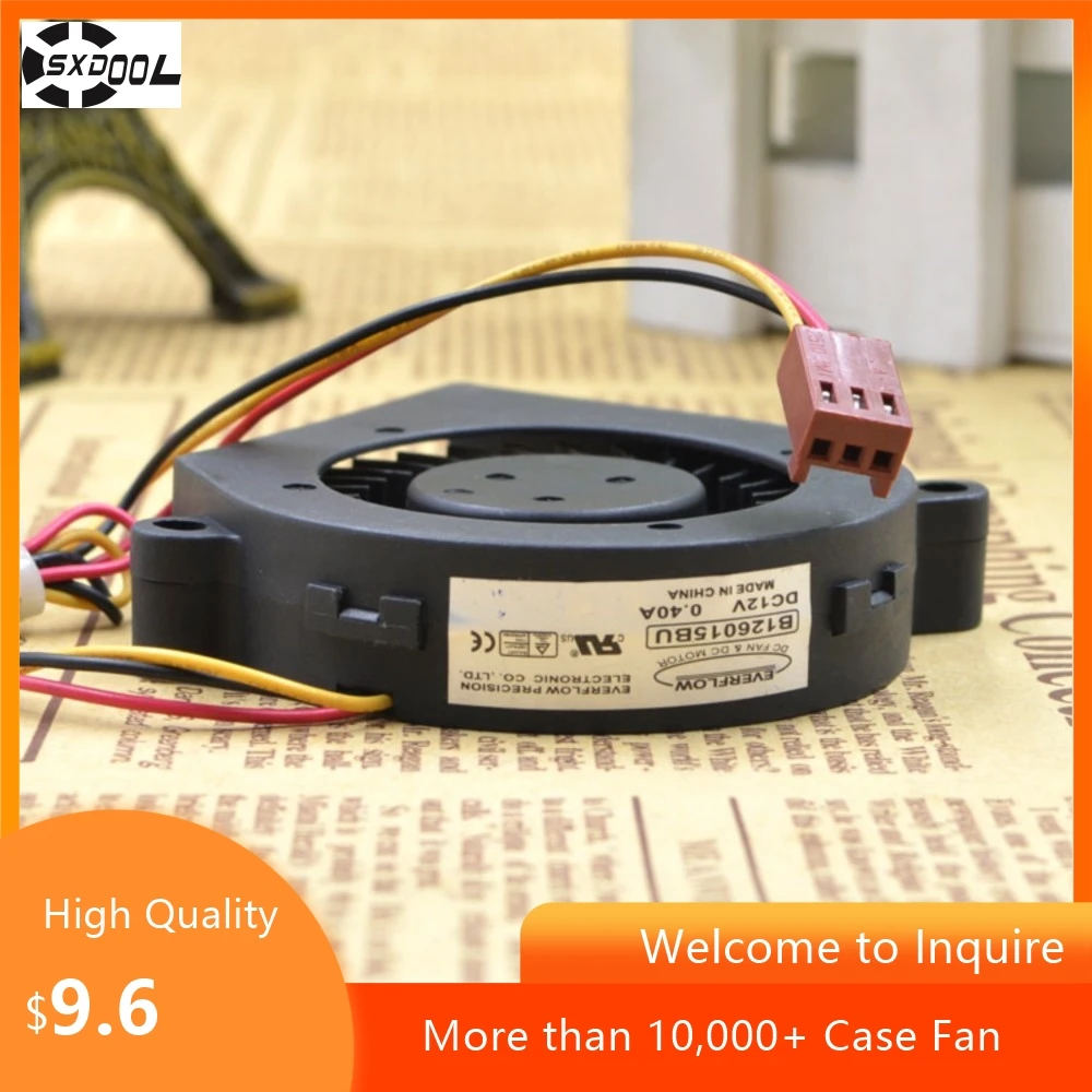 Ventilador 6015 para Everflow B126015BU 60x60x15mm 12V 0.4A doble bola 6200RPM ventilador de alto rendimiento - imagen 3