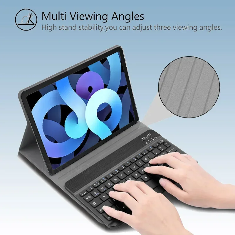 Funda con teclado Bluetooth para iPad 11th A16 2025 Air 11 pulgadas A3354 funda con teclado para iPad 10 2022 10th 10,9 accesorios de cubierta - imagen 2