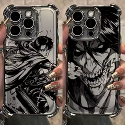 Funda de teléfono con revestimiento de anime Attack on Titan de sangre caliente para Xiaomi Redmi A3 14C 13C 12C K50 K40 Note 14 13 12 11 10 9S 5G anticaída