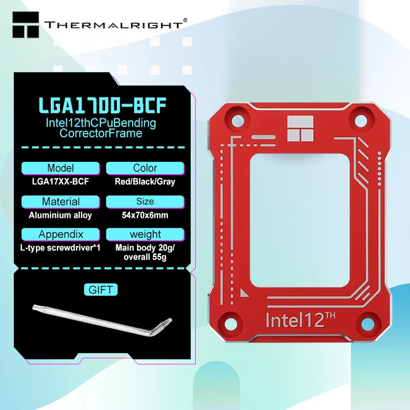 Thermalright Intel 12Th 13 Th CPU Corrector de flexión Protector de marco LGA1700/1800 hebilla arreglo sustituto CNC aluminio - imagen 2