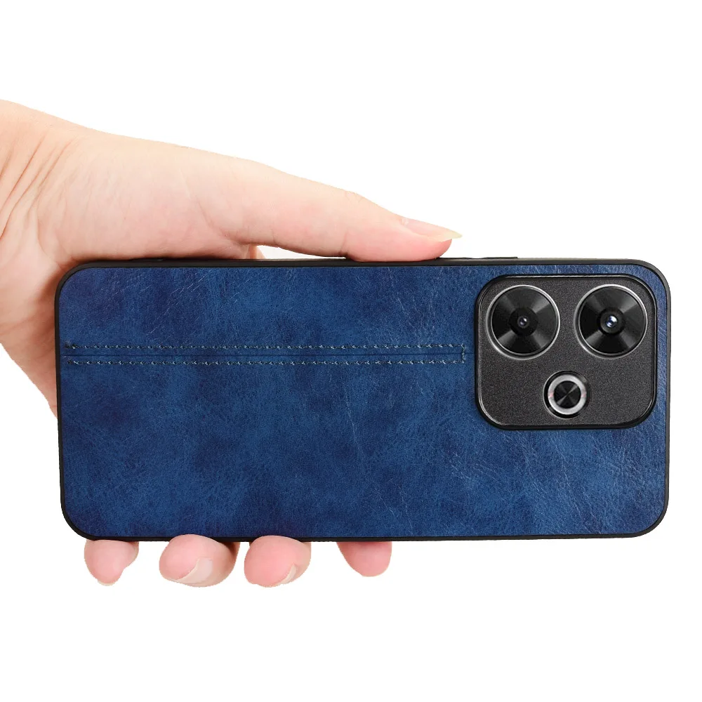 Funda con textura de cuero y tela cosida para Redmi 13 4G, funda ligera para Xiaomi Poco M6 4G - imagen 5