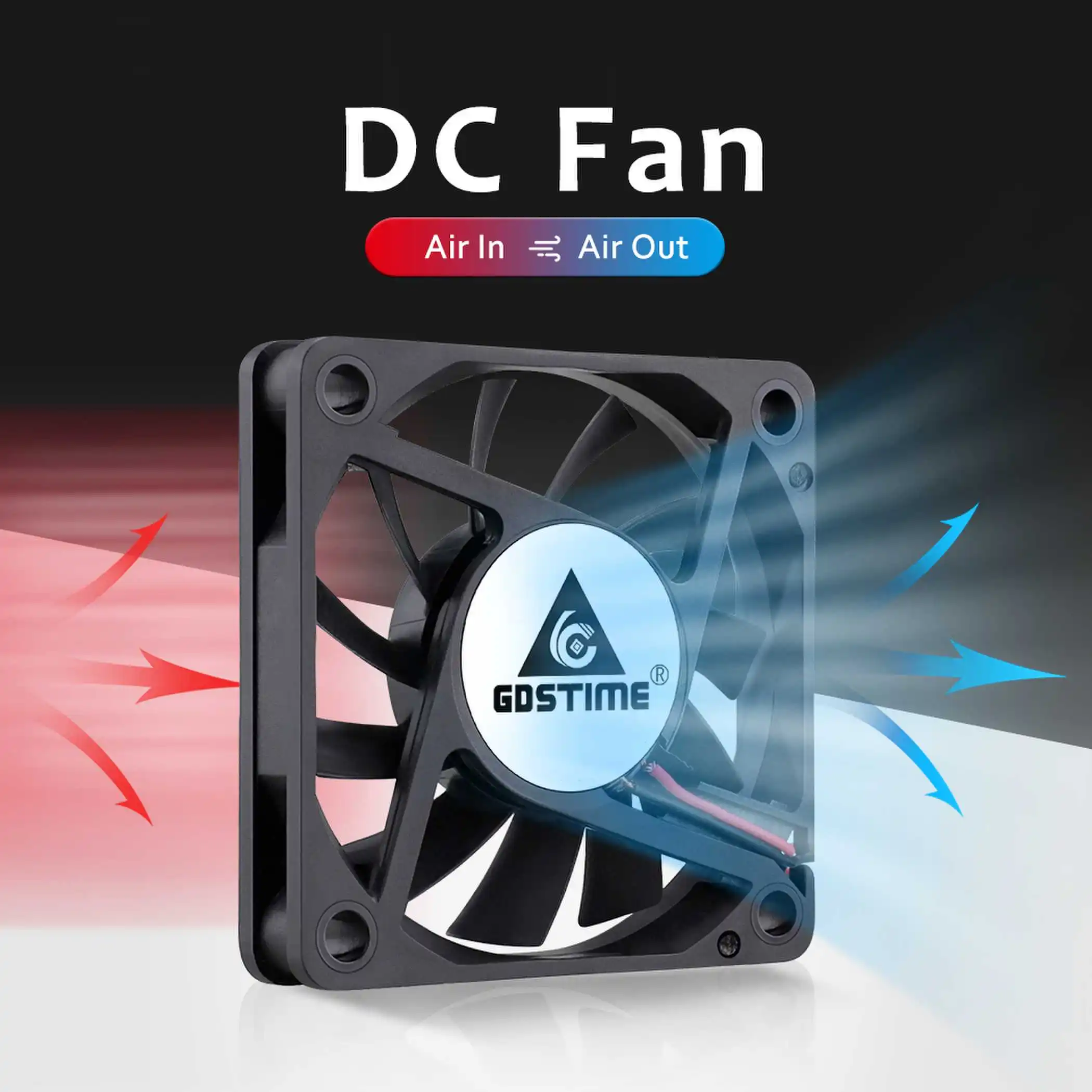 2 uds Gdstime 60mm 5V 12V 24V voltios 6cm 60x60x10mm ventilador de refrigeración 6010 para ordenador PC CPU enfriador USB 2PIN 3PIN bola ventilador sin escobillas - imagen 4