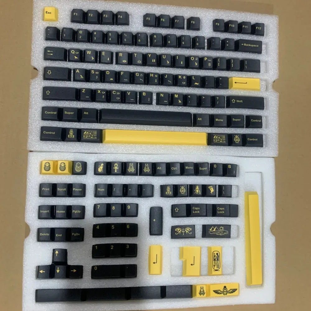 GMK-Tapa de tecla de Faraón, perfil de cereza, PBT, 128 teclas, tinte-subcama, 1.75U, 2U, Cambio para teclado mecánico - imagen 2