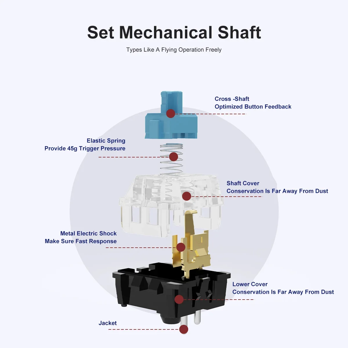 Teclado mecánico AJAZZ AK680, teclas ABS, 68 teclas, teclado de jugador de intercambio en caliente, junta personalizada, accesorios para juegos para Pc y portátil - imagen 4