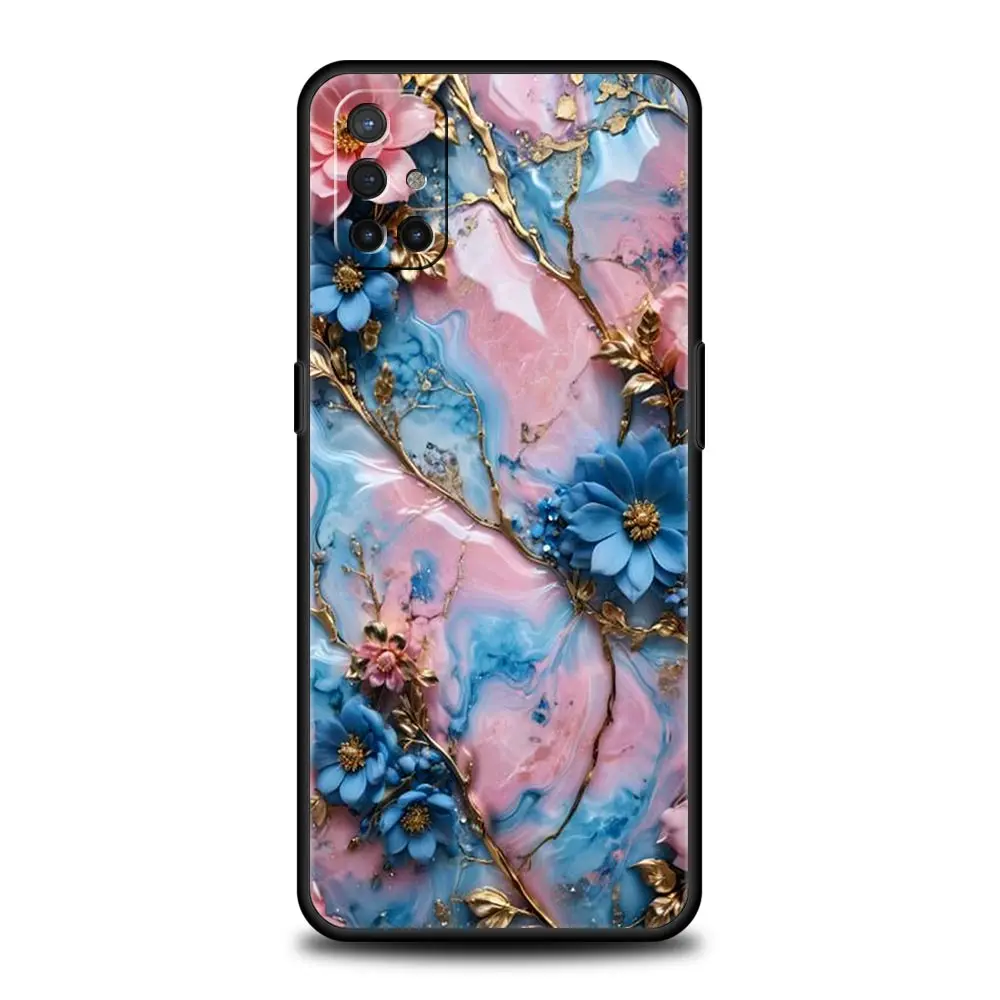 Funda de teléfono de mármol con flores para OnePlus 15 13 12 11 10 9 8 13T 10T 7T Pro 13R 12R 9RT 8T Nord 4 N200 2T CE 2 3 5G Lite - imagen 4