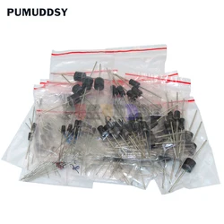 255 Uds. Kit surtido de diodos Schottky rectificador de conmutación rápida 1N4001 1N4004 1N4007 1N5408 UF4007 FR307 1N5819 1N5822 6A10 10A10