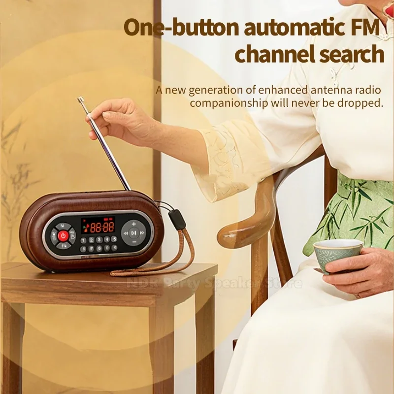 2025 Nuevos radios FM para personas mayores Reproductor MP3 multifunción portátil de alta gama Mini altavoces Bluetooth personales de alto volumen para exteriores - imagen 4