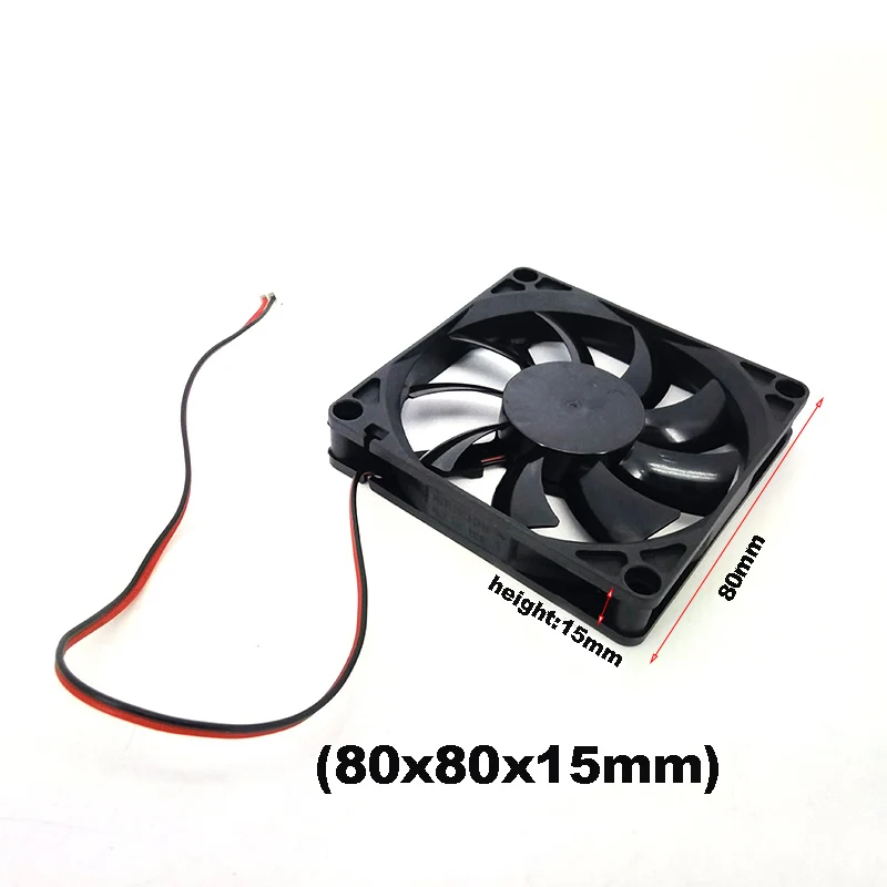 8015 8cm 80mm ventilador 80x80x15mm DC 5V 12V 24V 2pin ventilador de refrigeración para fuente de alimentación del chasis del enrutador para impresora 3D - imagen 5