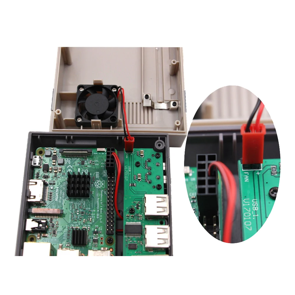 Funda nesppara Raspberry Pi, carcasa nesp+ (plus) NES Retroflag para Raspberry Pi 3B + 3B/2B RPI175 - imagen 4