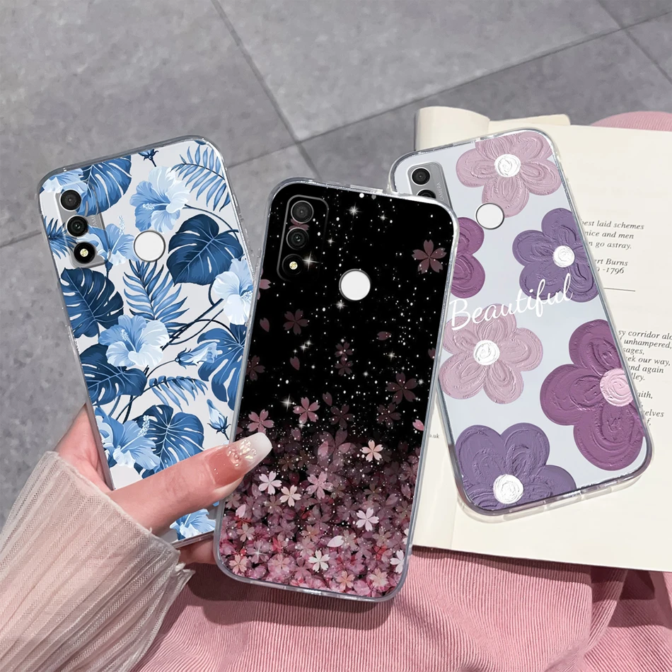 Para Huawei P Smart Pro Z S funda de teléfono patrones de flores coloridas suave TPU carcasa de silicona transparente para Huawei P Smart 2019 2020 cubierta