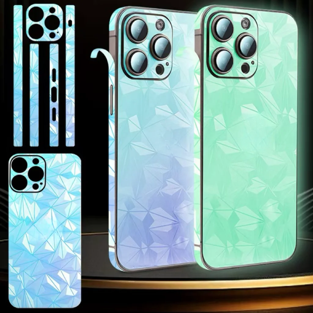 Para Apple iPhone 16 Pro Max 15 Plus 14 13 12, contraportada, borde, pegatina protectora luminosa - imagen 2