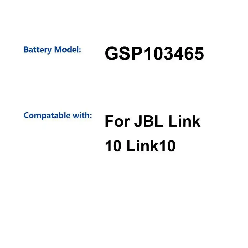 Batería de altavoz inalámbrico Bluetooth 4000Mah GSP103465 para Jbl Link 10 Link10 segura - imagen 3