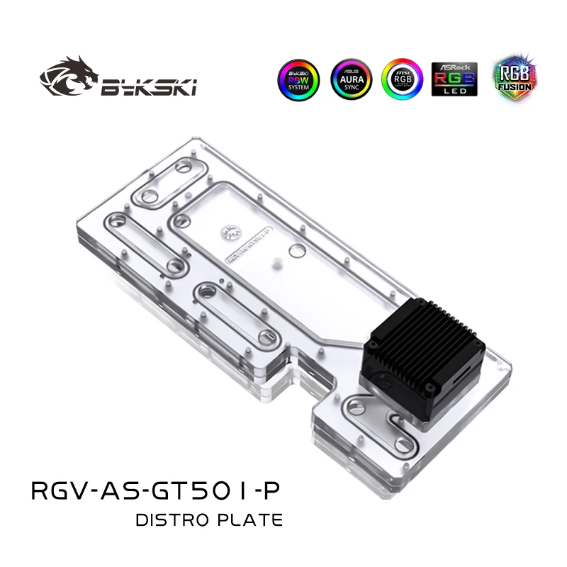 Placa de distribución BYKSKI para ASUS TUF GAMING GT501, carcasa de ordenador/3 pines, 5V, D-RGB, bomba DDC combinada, solución de canal de agua fría - imagen 2