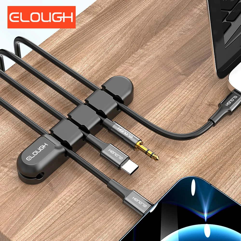 Organizador de Cables Silicona con 7 Clips para Escritorio - imagen 5