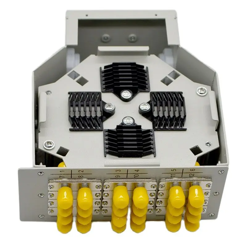 Caja de terminales de fibra óptica ST FC, 12 puertos, montada en riel, compatible con acoplador SC/LC, 24/48 núcleos, venta al por mayor especial, 1 Uds. - imagen 4