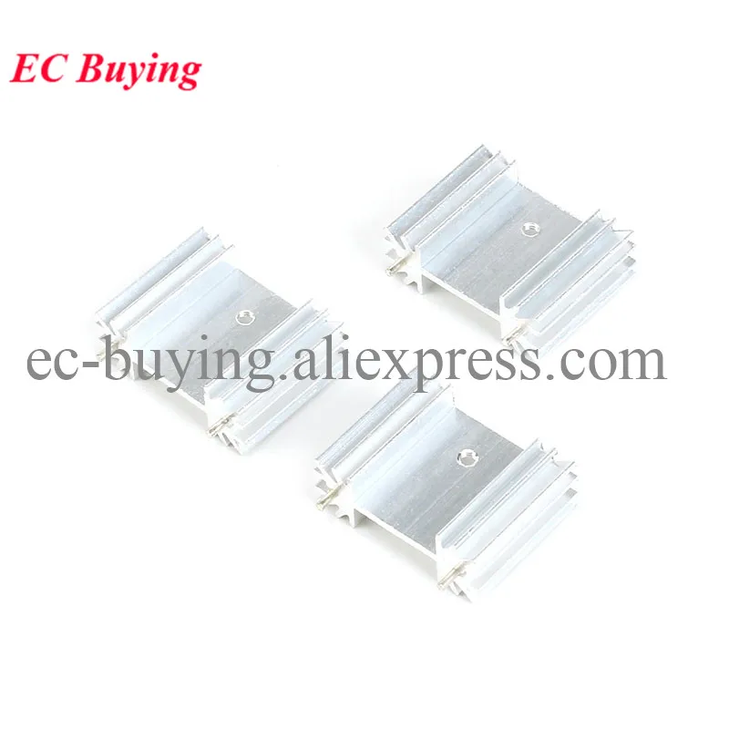 1 unidad-5 uds 34*25*12mm disipador de calor radiador enfriador de aluminio disipador de calor 34x25x12mm para refrigeración de disipación de calor electrónica LED con Pin - imagen 2