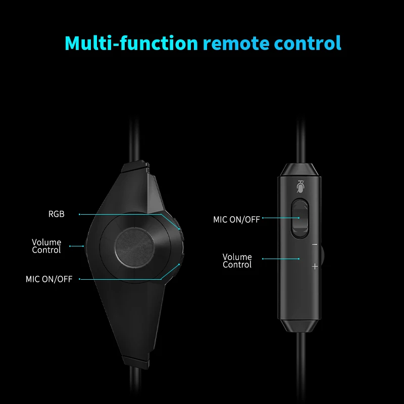 XIBERIA V13 Auriculares para juegos para PC/PS4/Xbox/Switch, auriculares con cable 7,1 para jugadores con micrófono ENC USB/3,5 mm - imagen 4