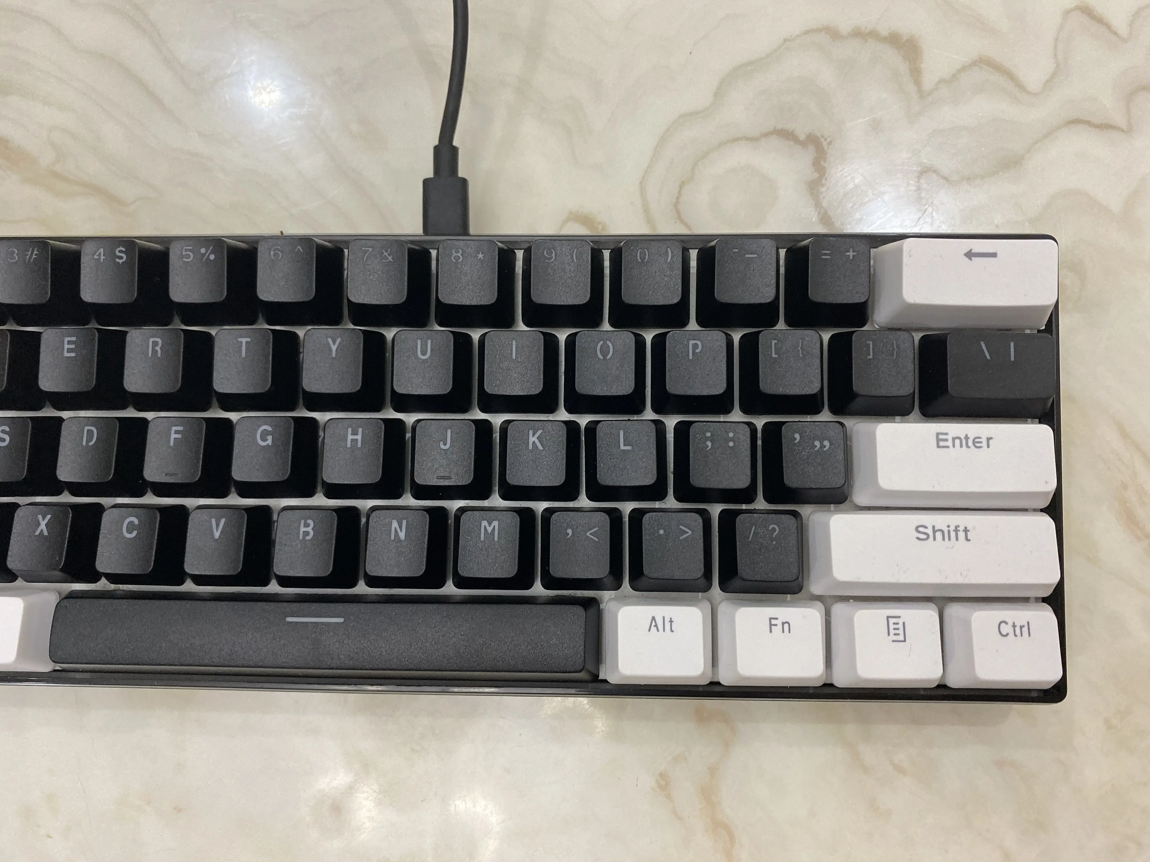 (Solo teclas vendidas) Blanco Negro RK 61 Teclas Material PBT Altura OEM, Teclas de teclado mecánico retroiluminadas de dos colores - imagen 5