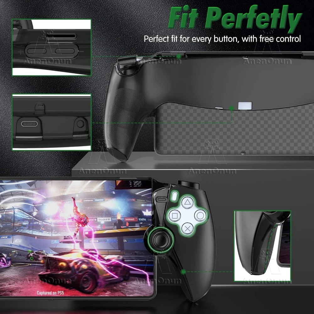 PS Portal-funda protectora de ajuste completo, 2 piezas, película de pantalla de vidrio templado HD, anticaída, antiarañazos, transparente, carcasa de cristal para PC - imagen 4