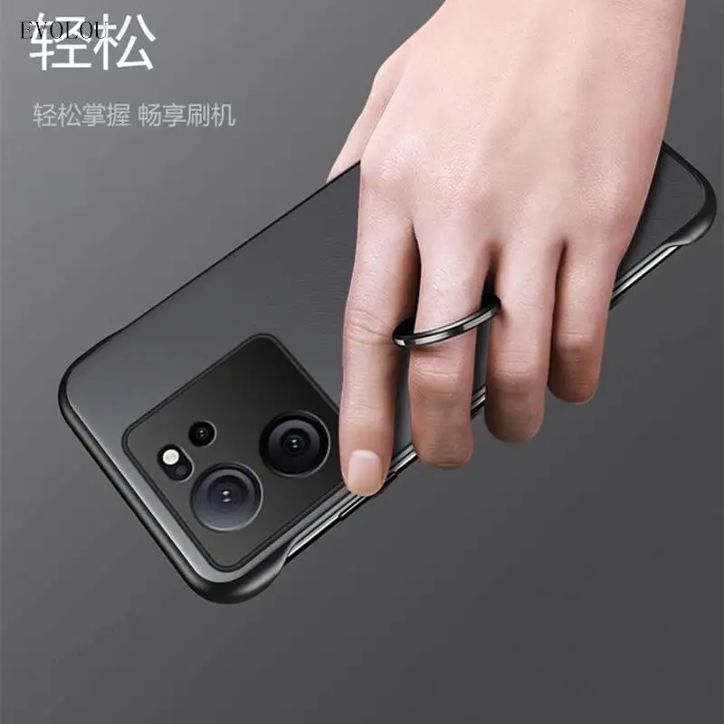 Funda de teléfono sin marco para XIAOMI 13T Pro 15 Ultra mate duro PC translúcido a prueba de golpes anillo de parachoques funda para POCO F7 Ultra - imagen 4