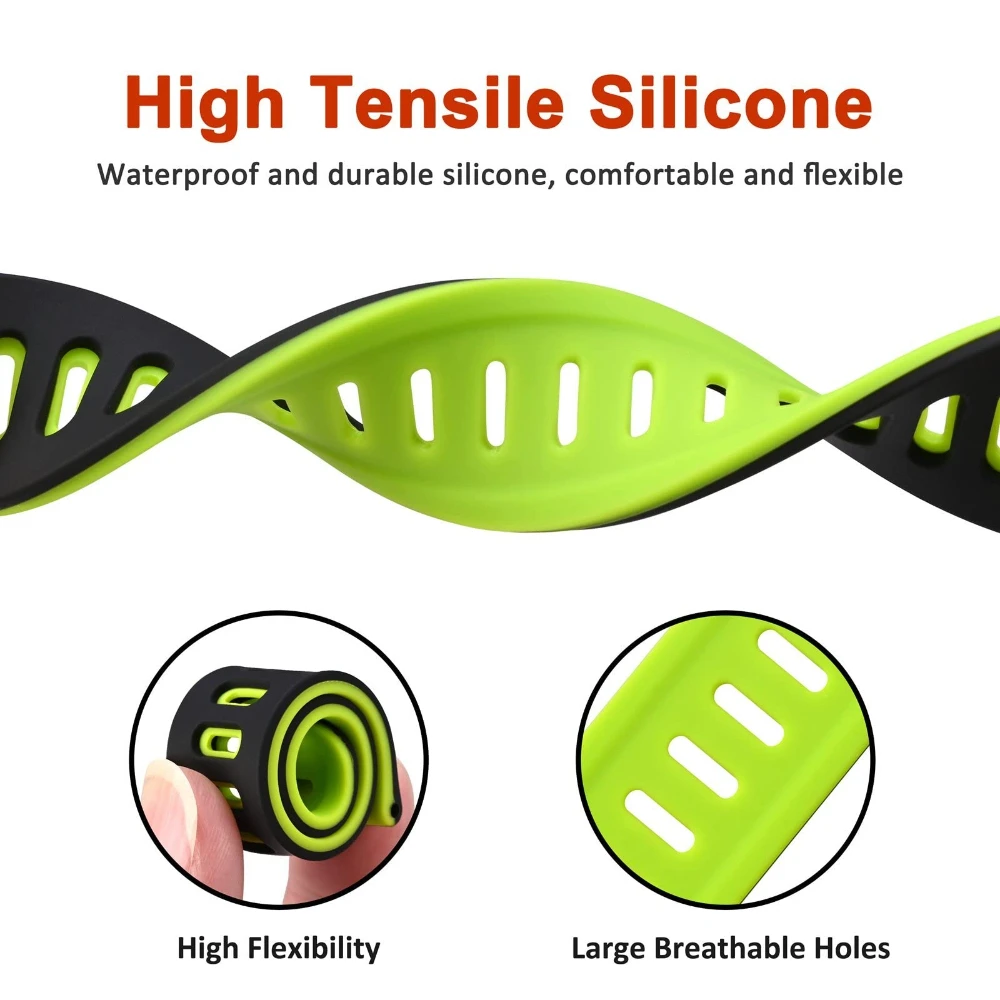 Correa de silicona para reloj HUAWEI GT6 Pro GT5 4 46mm GT 3 2 42mm Garmin Forerunner 570 165 pulsera de repuesto - imagen 4