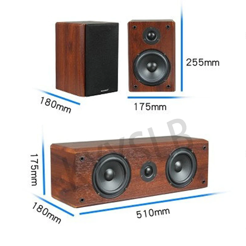 KYYSLB-Altavoces centrales Surround de 100W, dispositivo de Audio en casa, de madera, HIFI 5,1, pasivo, 4ohm, S - imagen 4