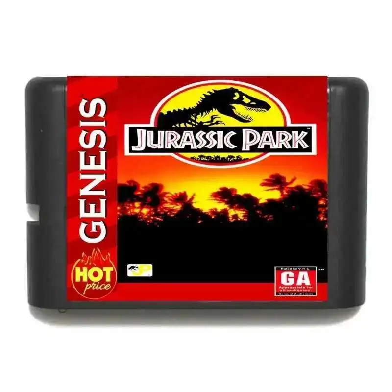 Nueva llegada Jurrasic Park tarjeta de juego MD de 16 bits para Sega Mega Drive para Genesis