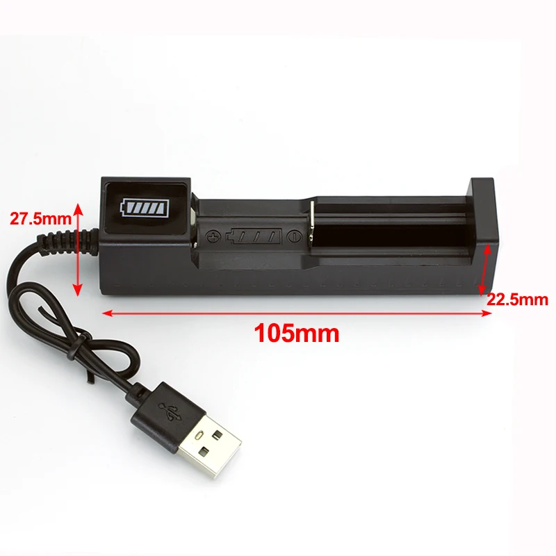 Cargador individual USB 18650 para batería de litio recargable 14650 16340 16650 18350 3,7 V cargador inteligente USB carga rápida pantalla LED - imagen 4