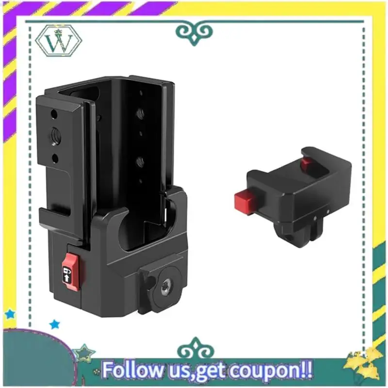 Marco de protección A28Q para DJI OSMO POCKET 3, adaptador de extensión de aluminio con soporte de liberación rápida, carcasa de montaje de zapata fría