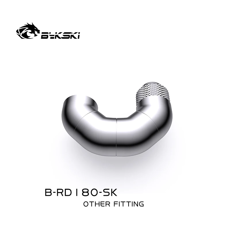 BYKSKI G1/4 ''rosca 180 grados adaptador de ajuste giratorio refrigeración por agua adaptadores de Metal de latón B-RD180-SK - imagen 5
