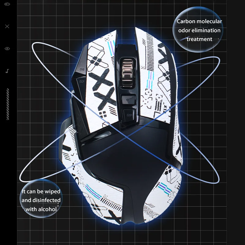 La pegatina antideslizante para ratón es aplicable para Logitech G502, piel de lagarto absorbente de sudor, pegatina protectora antisudor y antidesgaste - imagen 5