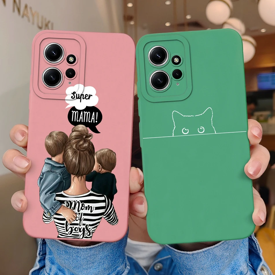 Funda para Xiaomi Redmi Note 12 12S 4G 5G silicona líquida suave Linda antigolpes funda trasera de teléfono para Redmi Note 12 S Coque - imagen 3