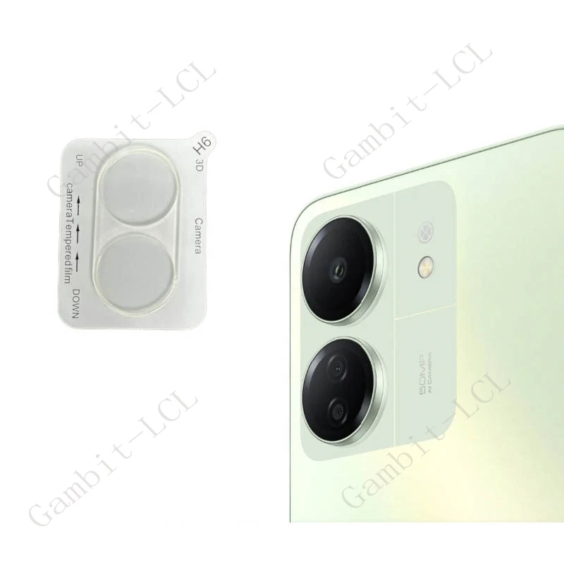 Lente de cámara Integral 3D para Xiaomi Redmi 13C 4G, vidrio templado en Redmi13C Poco C65 PocoC65, película protectora de pantalla trasera - imagen 2