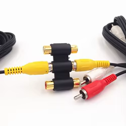 Adaptador RCA Hembra a Hembra - Conector Audio Vídeo 3 RCA
