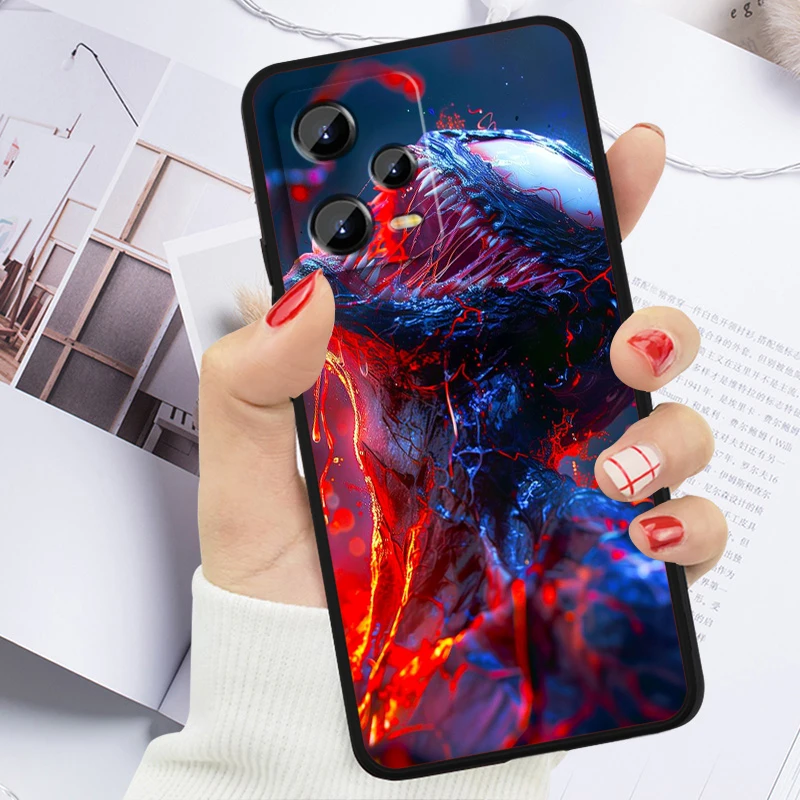 Venom Cool Marvel Popular para Xiaomi Redmi Note 13 12R 12 12S Turbo 11 11T 11S 10 10S Pro Plus 5G funda de teléfono de TPU negra - imagen 3