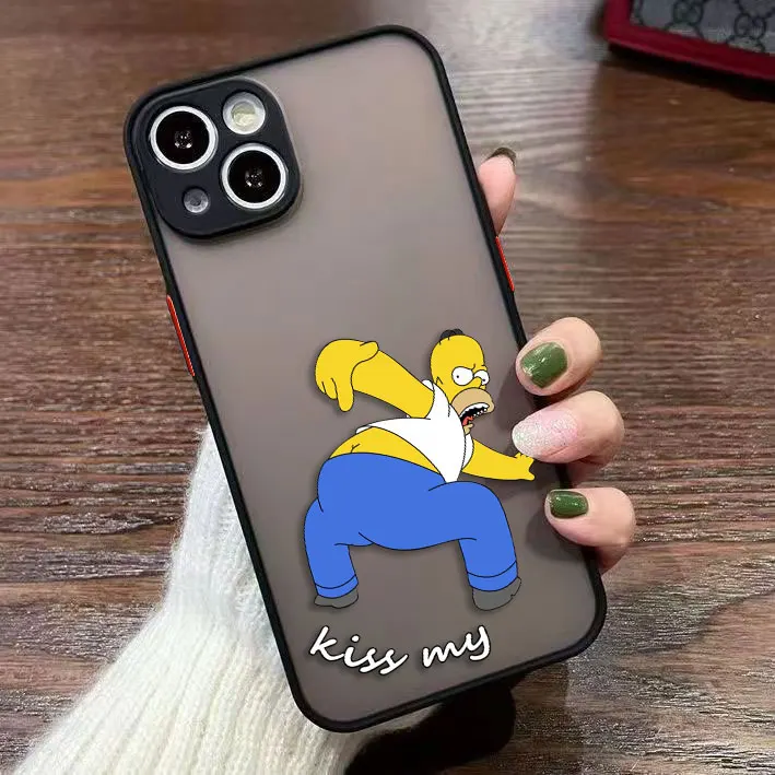 Funda de teléfono mate divertida The S-Simpsons para Samsung Galaxy S25 S24 S23 S22 S21 S20 FE S10 S9 S11E S30 S11 S30 Ultra - imagen 4