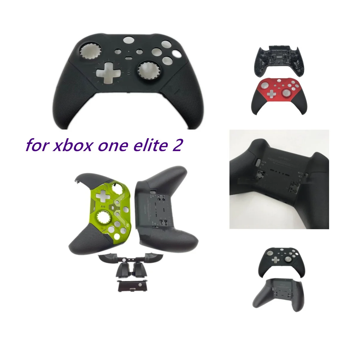 Kit de carcasa de reparación para Xbox One Elite Series 2, funda frontal trasera, parachoques LB RB, botón de encendido, disparador LT RT